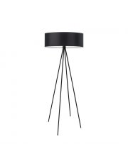 Czarna lampa stojąca do salonu IBIZA w stylu industrialnym