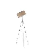 Chromowana lampa stojąca do salonu MALMO na chromowanych nóżkach