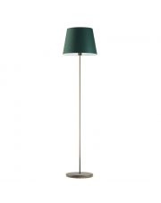 Lampa stojąca do salonu w stylu urban jungle VASTO z abażurem zieleń butelkowa