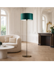Lampa podłogowa w stylu urban jungle WERONA z abażurem zieleń butelkowa