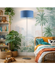 Nowoczesna lampa podłogowa dla dzieci WERONA z niebieskim abażurem