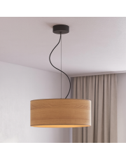 Designerska lampa wisząca do salonu HAJFA ECO fi - 40 cm - kolor dąb sonoma