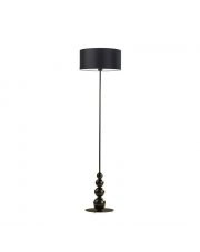 Czarna lampa podłogowa do salonu ROMA z kulami przy podstawie