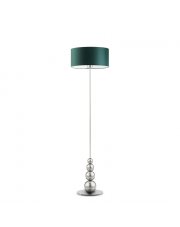 Srebrna lampa stojąca do salonu ROMA w stylu urban jungle