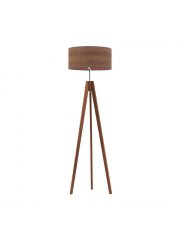 Lampa stojąca w formie statywu HAITI ECO z fornirowym kloszem