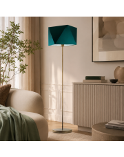 Złota lampa stojąca do salonu w stylu urban jungle FIDŻI 