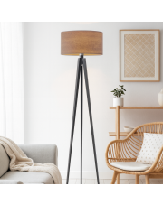 Designerska lampa podłogowa na trzech nogach z drewna MIAMI ECO