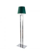 Nowoczesna lampa podłogowa do sypialni ze srebrna podstawą VEGAS