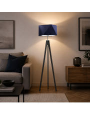 Drewniana lampa podłogowa LAGOS w stylu skandynawskim