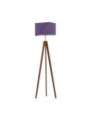 Drewniana lampa podłogowa LAGOS w stylu art deco