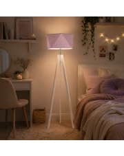 Dziecięca lampa podłogowa LAGOS na drewnianym trójnogu