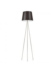 Klasyczna lampa podłogowa do sypialni RENO z brązowym abażurem