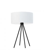 Biało-czarna lampa stołowa do salonu SIERRA z oryginalnym stelażem