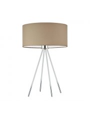 Beżowa lampa stołowa do salonu w stylu boho SIERRA
