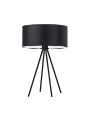 Czarna lampka nocna do sypialni SIERRA na designerskim stelażu