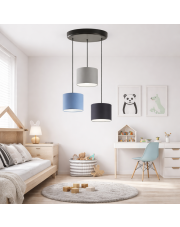 3-punktowy żyrandol z abażurami PUEBLO do pokoju dziecięcego