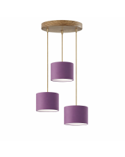 Nowoczesna lampa wisząca do jadalni 3 punktowa PUEBLO na złotym stelażu