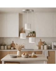 Regulowana lampa wisząca nad wyspę kuchenną PUEBLO 3-punktowa LED
