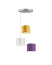 Nowoczesny żyrandol wiszący PUEBLO z trzema kloszami