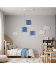 Designerska lampa wisząca z trzema abażurami do pokoju dziecięcego PUEBLO