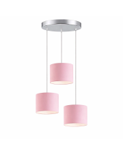 Żyrandol dla dziewczynki PUEBLO 3-punktowy różowy regulowany