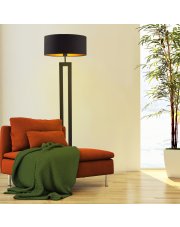 Czarna lampa podłogowa glamour KALIFORNIA GOLD