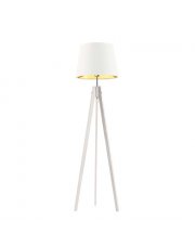 Drewniana lampa podłogowa w stylu glamour ARUBA GOLD