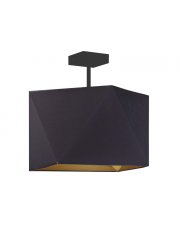 Czarna lampa sufitowa TACOMA GOLD z abażurem