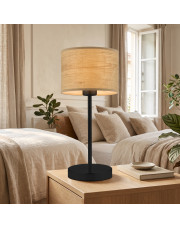 Designerska lampa stołowa do salonu NICEA ECO z abażurem