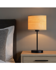Designerska lampa stołowa do salonu NICEA ECO z abażurem