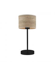 Czarna lampka na stolik nocny NICEA ECO z designerskim abażurem
