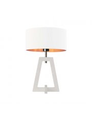 Dekoracyjna lampa stołowa z abażurem ze złotym wnętrzem CLIO GOLD