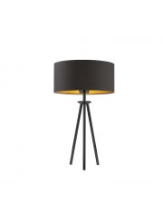 Czarna lampka nocna na 3 nogach w stylu loft ALTA GOLD