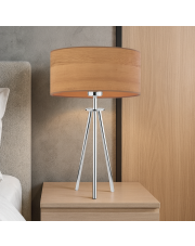 Designerska lampa stołowa na trzech nogach ALTA ECO w chromowanym wykończeniu