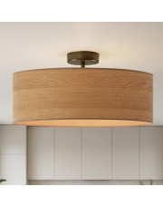 Nowoczesny plafon sufitowy do sypialni WENECJA ECO fi - 50 cm - kolor dąb sonoma
