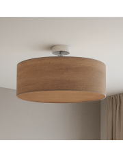 Lampa sufitowa do sypialni w stylu skandynawskim WENECJA ECO fi - 50 cm - kolor orzechowy