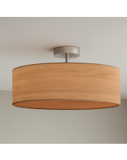 Minimalistyczny plafon sufitowy z oryginalnym wzorem abażura WENECJA ECO fi - 60 cm - kolor dąb sonoma