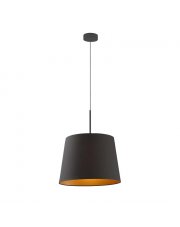 Czarna lampa wisząca do salonu z regulacją wysokości SARI GOLD