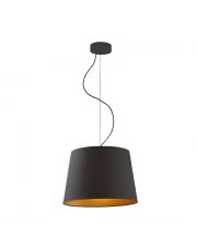 Czarna lampa wisząca z abażurem ze złotym wnętrzem TUNIS GOLD w stylu glamour