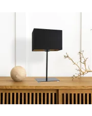 Czarna lampa stołowa do salonu AMALFI GOLD