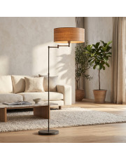 Patynowana lampa stojąca z przegubem CANCUN ECO lampa podłogowa z regulowanym ramieniem do czytania
