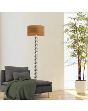 Srebrna lampa stojąca w stylu skandynawskim GIZA ECO 