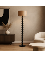Czarna lampa stojąca w stylu glamour GIZA ECO