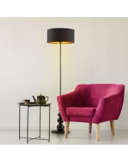 Czarna lampa podłogowa do czytania ROMA GOLD
