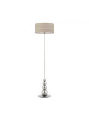 Srebrna lampa podłogowa ROMA ECO z ozdobnymi kulami