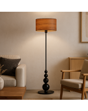 Designerska lampa stojąca ROMA ECO z czarnymi kulami