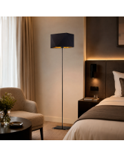 Czarna lampa podłogowa do salonu ANKARA GOLD