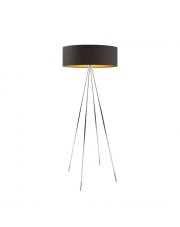 Lampa stojąca do czytania w pokoju na chromowanych nóżkach IBIZA GOLD