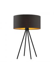 Czarna lampa stołowa glamour SIERRA GOLD