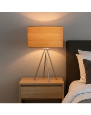 Oryginalna lampka nocna do sypialni SIERRA ECO w chromowanym wykończeniu